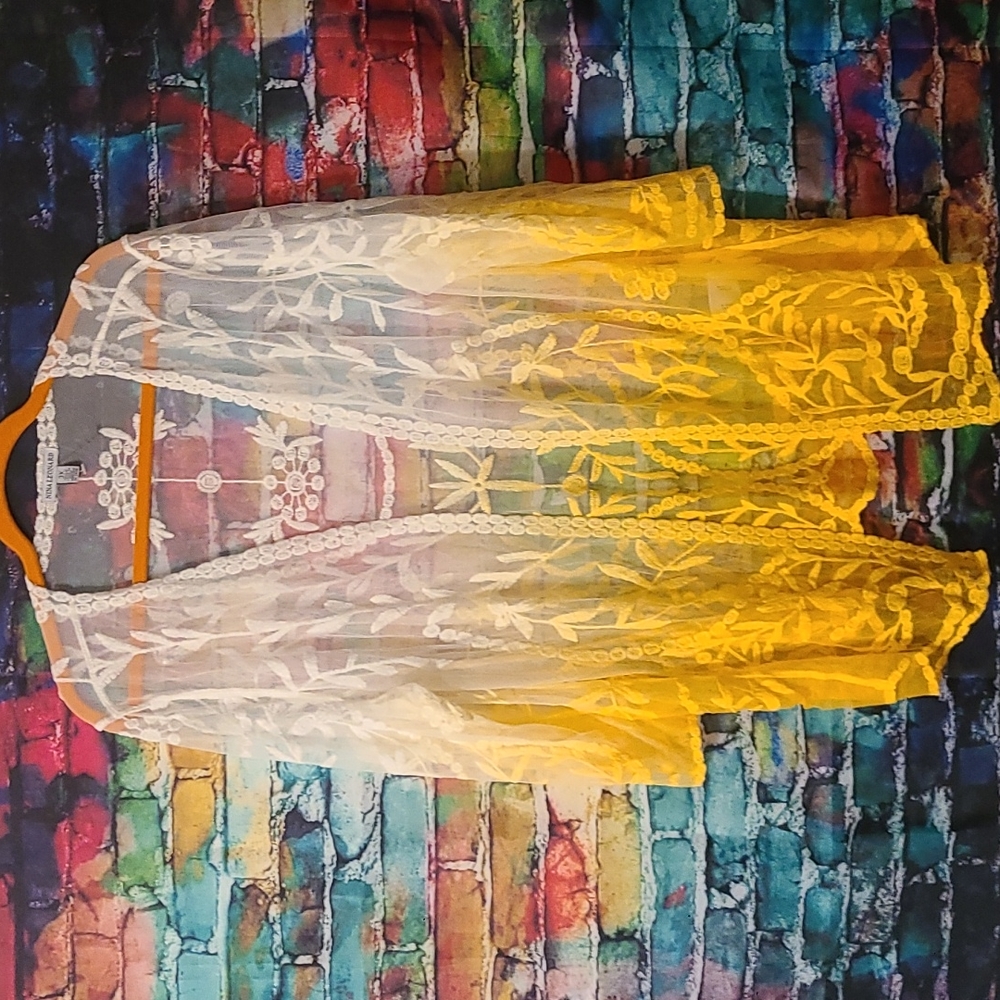 Nina Leonard Embroidered shrug 3X